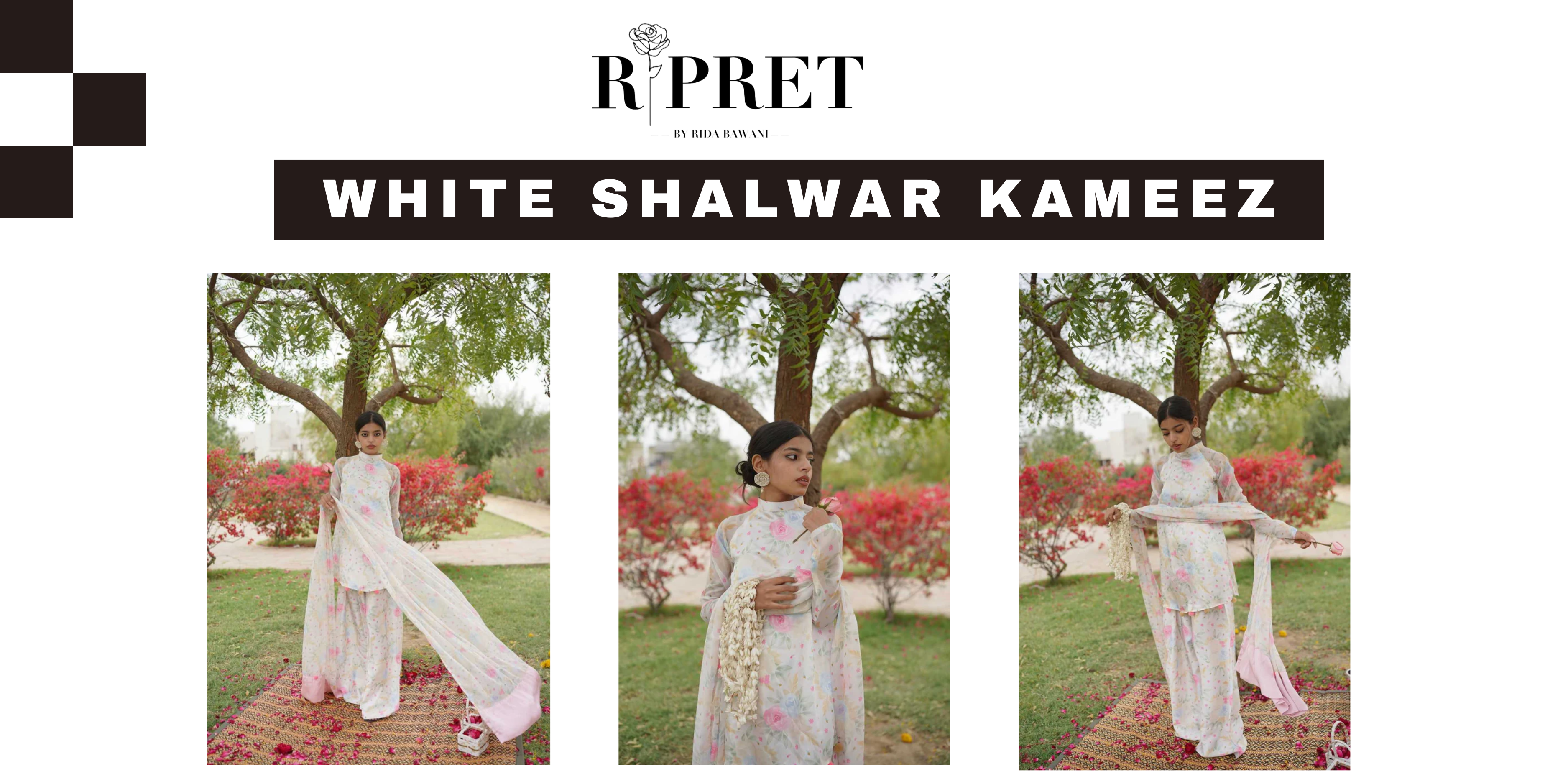 RIPRET: Embracing Elegance with the White Shalwar Kameez