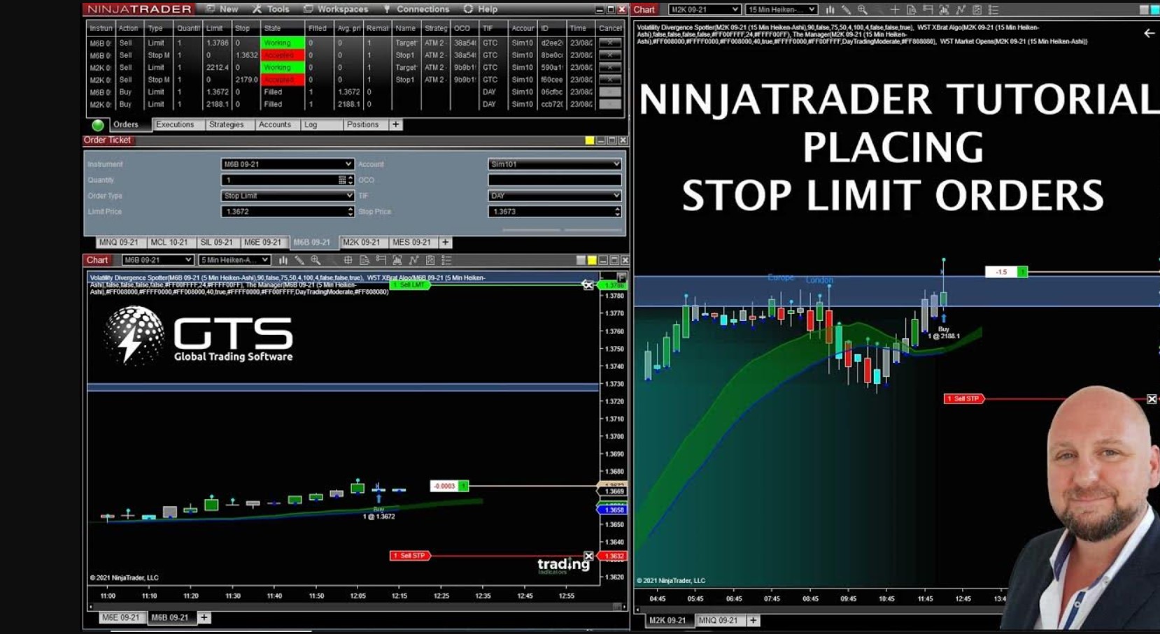 Limit and Stop Orders in NinjaTrader