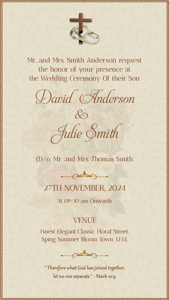 Christian Wedding Invitation